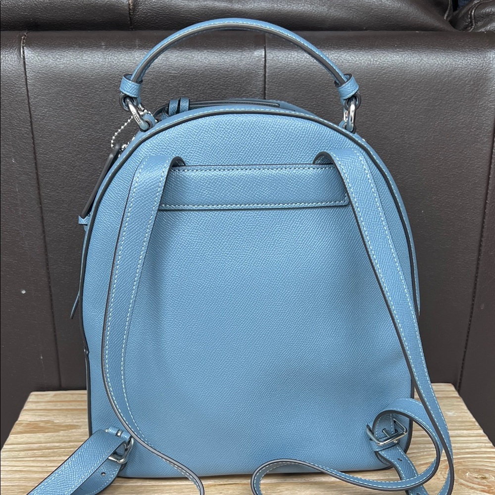 Coach Blue Backpack with Racer Stripes - Picture 4 of 9